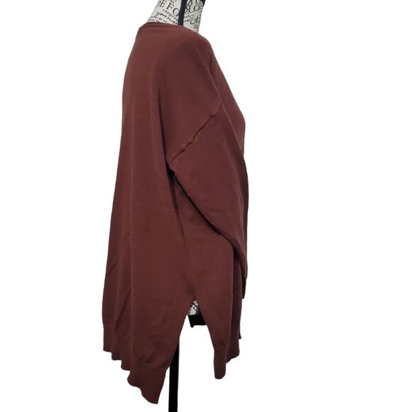 Double Zero Long Sleeve V Neck Chocolate Brown Tunic Sweater Size Medium - Picture 5 of 7